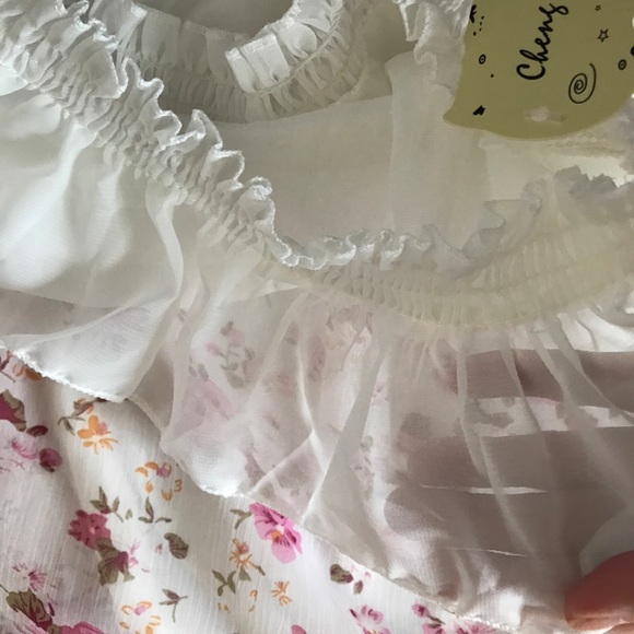 White/pink floral dress (XS for adults, also be suitable for girls - see post) - Picture 9 of 9